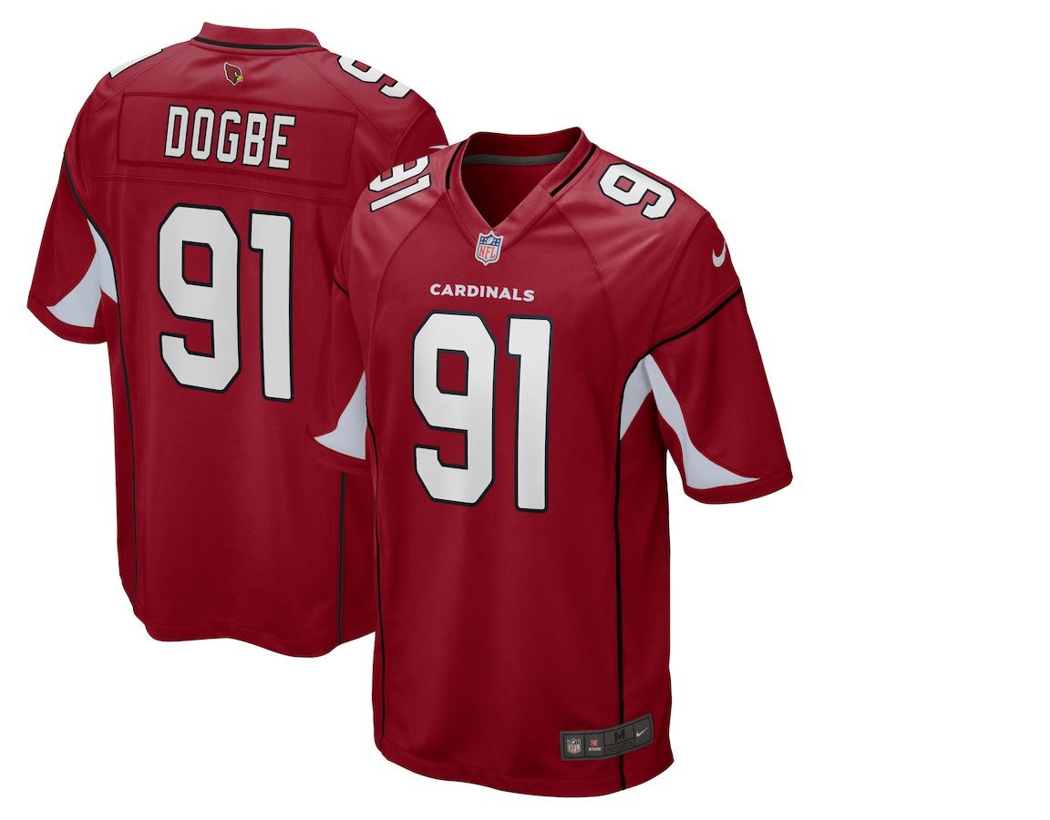 Men Arizona Cardinals #91 Michael Dogbe Nike Cardinal Game NFL Jersey